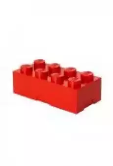 Lunchbox klocek LEGO czerwony Sport i rekreacja Odżywki i suplementy Bidony i shakery