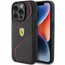 Ferrari FEHCP15LPTWK iPhone 15 Pro 61 czarnyblack hardcase Twist Metal Logo Telefony i akcesoria Akcesoria telefoniczne Etui