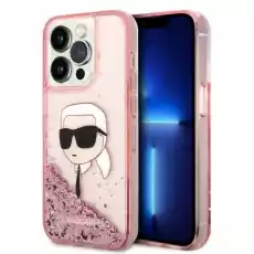 Karl Lagerfeld KLHCP14XLNKHCP iPhone 14 Pro Max 67 różowypink hardcase Glitter NFT Karl Head Telefony i akcesoria Akcesoria telefoniczne Etui