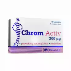 Olimp Chrom Activ 200 mcg 60 tabletek Sport i rekreacja Odżywki i suplementy