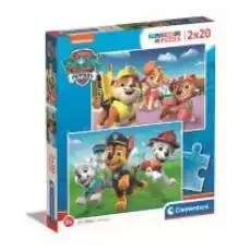 Puzzle 2x20 el Super Kolor Paw Patrol Clementoni Dla dziecka Zabawki Puzzle