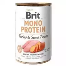 Brit Mono protein mokra karma dla psów z indykiem i słodkimi ziemniakami 400 g Dom i ogród Artykuły zoologiczne Psy