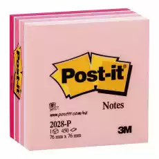 Notes samoprzylepny 76x76 450k różowy Postit Biuro i firma Akcesoria biurowe Artykuły papiernicze