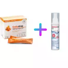 Zestaw Colladrop Forte Kolagen Morski 10000 mg 30 Saszetek Aura Herbals Argentum 200 Srebro Koloidalne 50 ppm Aerozol 150 ml Artykuły Spożywcze