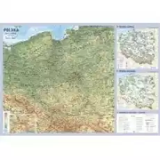 Mapa Polski Plansza edukacyjna na ścianę i biurko Biuro i firma Akcesoria biurowe Artykuły papiernicze Globusy i mapy