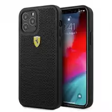 Ferrari FESPEHCP12LBK iPhone 12 Pro Max 67 czarnyblack hardcase On Track Perforated Telefony i akcesoria Akcesoria telefoniczne Etui