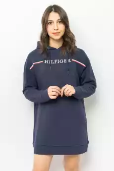 SUKIENKA DAMSKA TOMMY HILFIGER XW0XW01865 GRANATOWA Odzież obuwie dodatki Odzież damska Sukienki i suknie