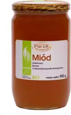 Miód lipowy BIO 950 g Pucer Artykuły Spożywcze Miód