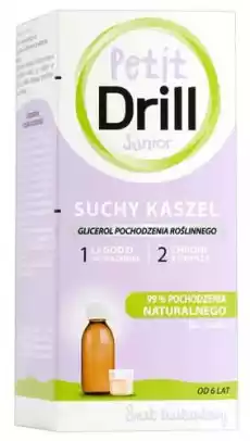 PetitDrill Junior Syrop na kaszel suchy dla dzieci 200ml Zdrowie i uroda Zdrowie Leki Przeziębienie i grypa