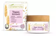 Vegan Muesli Matte Cream krem matujący do cery tłustej mieszanej i wrażliwej na dzień i na noc 50ml Zdrowie i uroda Kosmetyki i akcesoria Pielęgnacja twarzy Kremy do twarzy