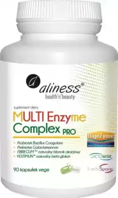 Enzymy trawienne Multi Enzyme Complex Pro 90 kapsułek wegetariańskich Aliness Artykuły Spożywcze Produkty dietetyczne Suplementy