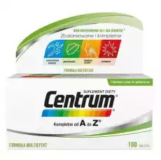 CENTRUM Kompletne od A do Z Formuła multiefekt x 100 tabletek Zdrowie i uroda Zdrowie Witaminy minerały suplementy diety