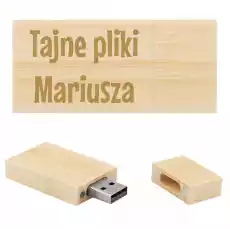 Pendrive bambusowy 32 GB Pamięć USB prezent z Grawerem Dom i ogród