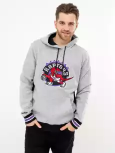 Bluza Z Kapturem Mitchell Ness Toronto Raptors Pinnacle Szara Odzież obuwie dodatki Odzież męska Bluzy męskie