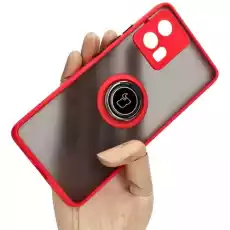 Etui Bizon Case Hybrid Ring do Motorola Moto Edge 30 Fusion czerwone Telefony i akcesoria Akcesoria telefoniczne Pokrowce i kabury do telefonów