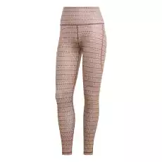 Legginsy damskie adidas YOGA STUDIO SEASONAL różowe HY2803 Odzież obuwie dodatki Bielizna damska Leginsy