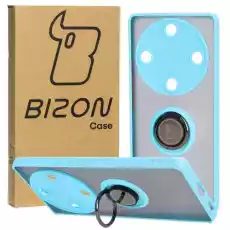 Etui Bizon Case Hybrid Ring do Honor Magic5 Lite błękitne Telefony i akcesoria Akcesoria telefoniczne Etui