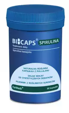 ForMeds Bicaps Spirulina 60 kapsułek wegańskich Sport i rekreacja Odżywki i suplementy