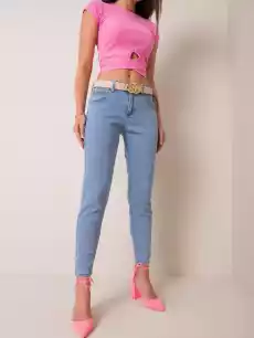 Spodnie jeans jeansowe niebieski casual rurki Odzież obuwie dodatki Odzież damska Spodnie damskie Jeansy damskie