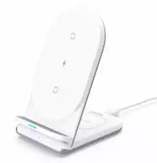 AUKEY LCA2 White ładowarka bezprzewodowa 2w1 Qi 10W USBC Telefony i akcesoria