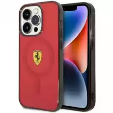 Ferrari FEHMP14XURKR iPhone 14 Pro Max 67 czerwonyred hardcase Translucent Magsafe Telefony i akcesoria Akcesoria telefoniczne Etui