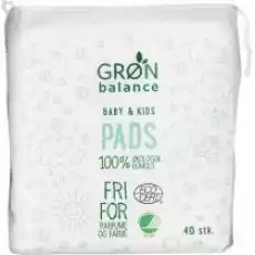 Gron Balance Baby Kids Pads płatki kosmetyczne dla dzieci 40 szt Dla dziecka Akcesoria dla dzieci Pielęgnacja i higiena dziecka