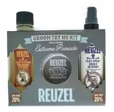 Reuzel Groom Kit Extreme zestaw dla mężczyzn szampon pomada spray 2x100ml35g Zdrowie i uroda Kosmetyki i akcesoria Pielęgnacja i stylizacja włosów