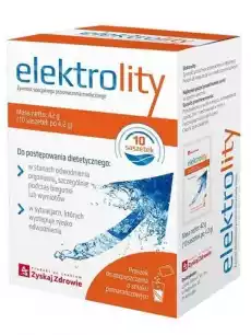 Elektrolity x 10 saszetek Zdrowie i uroda Zdrowie Leki Żołądek i jelita