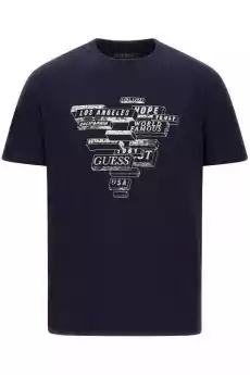 TSHIRT MĘSKI GUESS M3YI23 J1314 GRANATOWY Odzież obuwie dodatki Odzież męska