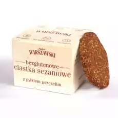 Ciastka Sezamowe z Pyłkiem Pszczelim Bezglutenowe 150 g Baton Warszawski Artykuły Spożywcze