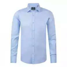 Niebieska Koszula Męska Moon Sky blue Stretch slim fit Odzież obuwie dodatki Odzież męska Koszule męskie