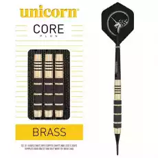 Rzutki Unicorn Core Plus Win blackgold brass darts 19g soft tip 04223 Sport i rekreacja Sporty towarzyskie