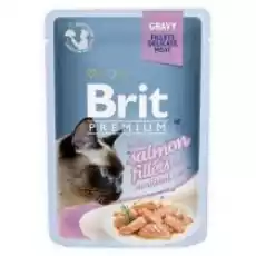 Brit Premium cat sterilised gravy fillets with salmon łosoś karma mokra dla kotów 85 g Dom i ogród Artykuły zoologiczne Koty