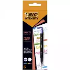 Bic Zakreślacz Intensity Dual Tip Highlighter mix 6 szt Dla dziecka Artykuły szkolne Kredki farby flamastry markery