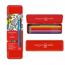 Kredki akwarelowe Keith Haring 10szt czarny Fibralo Brush Dla dziecka Artykuły szkolne Kredki farby flamastry markery