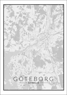 Goteborg mapa czarno biała plakat Wymiar do wyboru 20x30 cm Dom i ogród Wyposażenie wnętrz Dekoracja Obrazy i plakaty