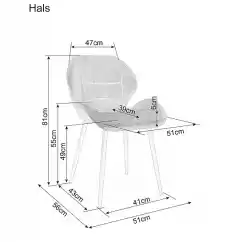 Tapicerowane tkaniną krzesło Hals Dom i ogród Meble Kuchnia i jadalnia Krzesła i taborety