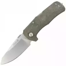 Nóż LionSteel TM1 Green Canvas Micarta Satin Sleipner Broń i militaria Noże i przybory Noże