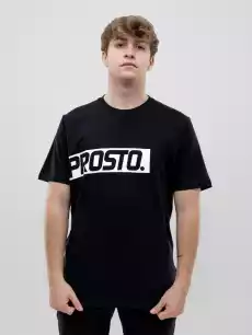 TShirt Z Nadrukiem Męski Czarny Prosto Logstri Odzież obuwie dodatki Odzież męska Koszulki męskie