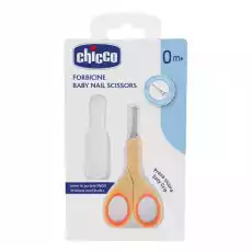 Chicco Baby Nail Scissors nożyczki z osłonką 0m Pomarańczowe Dla dziecka Akcesoria dla dzieci