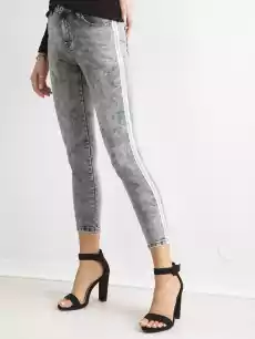 Spodnie jeans jeansowe szary casual rurki Odzież obuwie dodatki Odzież damska Spodnie damskie Jeansy damskie