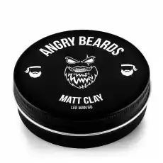 Angry Beards Matt Clay Lee Man Go glinka do włosów o średnim chwycie i matowym wykończeniu 120 g Zdrowie i uroda Kosmetyki i akcesoria Kosmetyki dla mężczyzn Męskie kosmetyki do pielęgnacji włosów