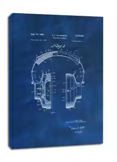 Patent Sluchawki 1966 Niebieskie obraz na płótnie Wymiar do wyboru 20x30 cm Dom i ogród Wyposażenie wnętrz Dekoracja Obrazy i plakaty