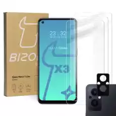 Szkło hartowane Bizon Glass Clear 3 szt obiektyw Oppo Reno 7 Lite Telefony i akcesoria Akcesoria telefoniczne