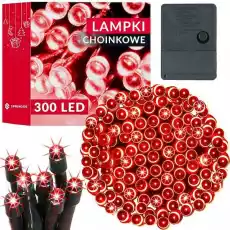 Lampki choinkowe 300 led czerwony 225 m oświetlenie świąteczne Sport i rekreacja