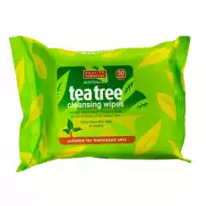 Beauty Formulas Tea Tree Cleansing Wipes oczyszczające chusteczki do twarzy 30szt Zdrowie i uroda Kosmetyki i akcesoria Pielęgnacja ciała Higiena intymna Środki higieniczne