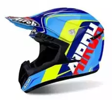 KASK AIROH SWITCH SIGN BLUE GLOSS Sport i rekreacja Sporty motorowe Kaski do sportów motorowych