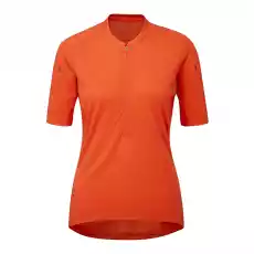 Koszulka Rab Cindercrino Zip Tee Wmns Red Grapefruit 08 Sport i rekreacja Odzież i obuwie sportowe