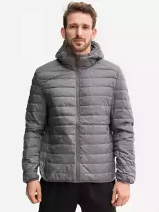 Basic Hooded Down Jacket Dark Grey TB1800 Odzież obuwie dodatki Odzież męska Okrycia wierzchnie męskie Kurtki męskie