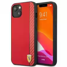 Ferrari FESAXHCP13MRE iPhone 13 61 czerwonyred hardcase On Track Carbon Stripe Telefony i akcesoria Akcesoria telefoniczne Etui